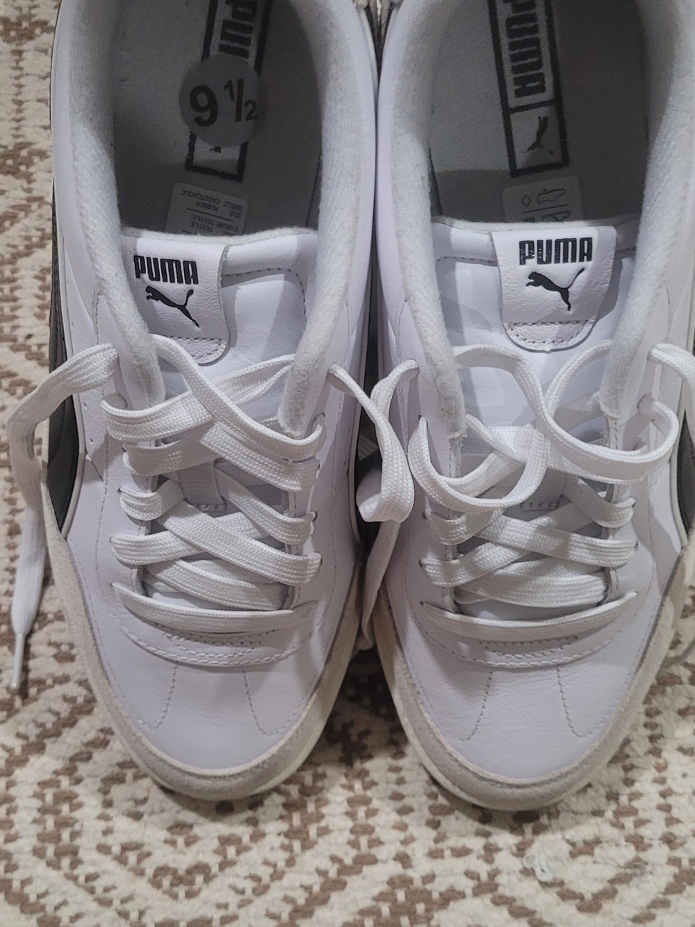 Puma White and Black Women's Sneakers